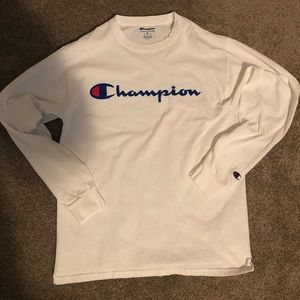 Champion Long Sleeve White Shirt